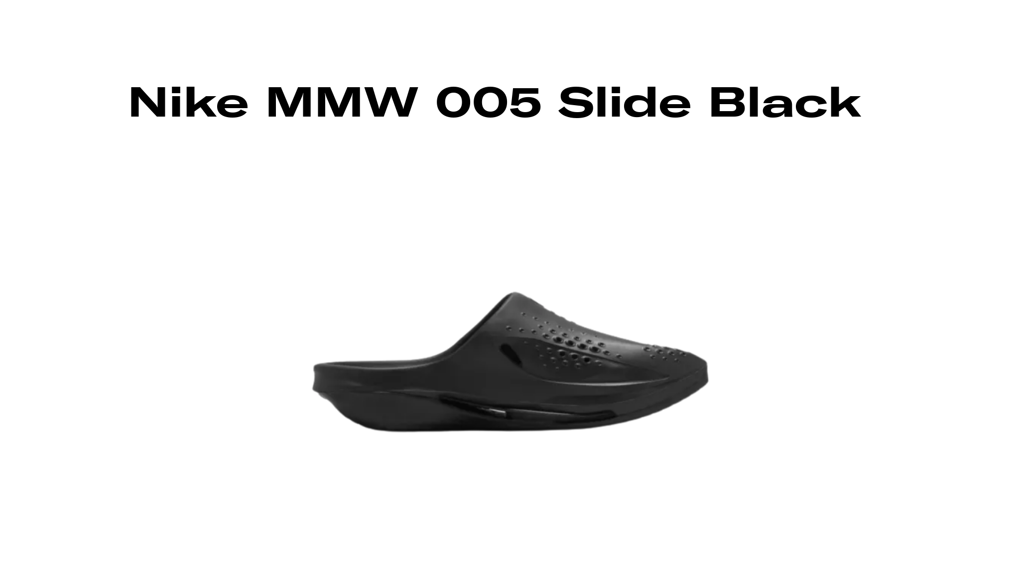 Nike MMW 005 Slide Black, Raffles and Release Date | Sole Retriever 005 slide